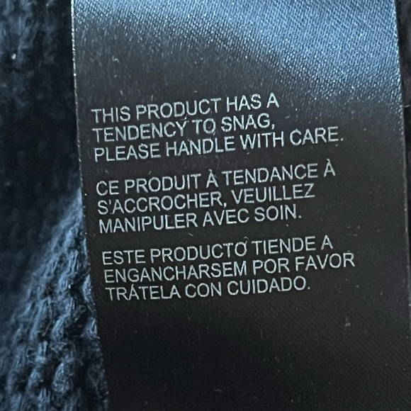 Tommy Jeans Logo Turtleneck Sweater Slouchy Navy Blue Urban Crop S/M READ GUC - Picture 14 of 14